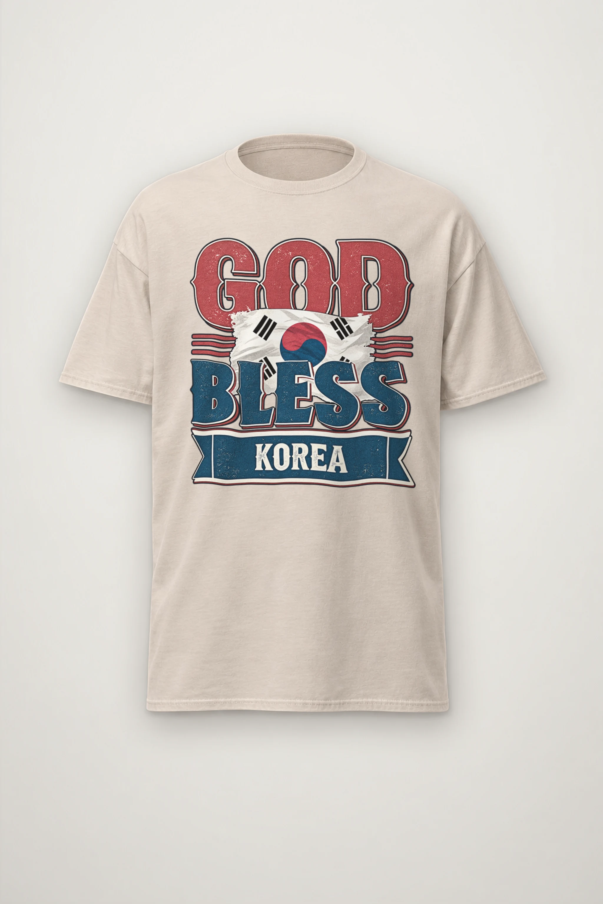 "God Bless Korea" Heavyweight Unisex Crewneck T-shirt