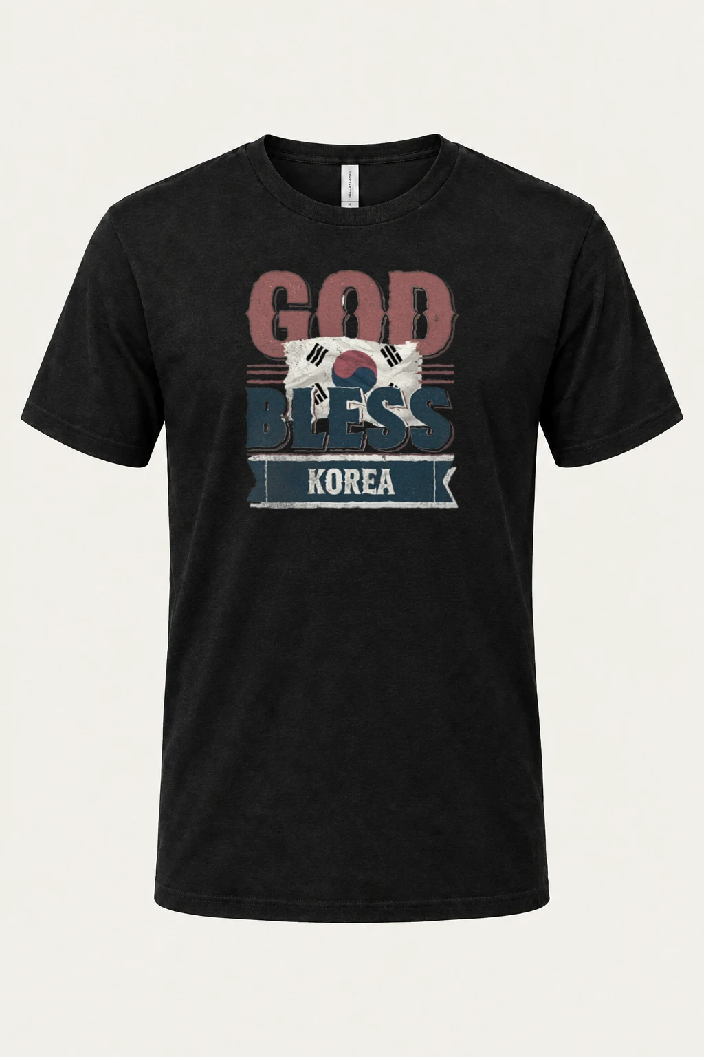 "God Bless Korea" Heavyweight Unisex Crewneck T-shirt | Gildan 5000