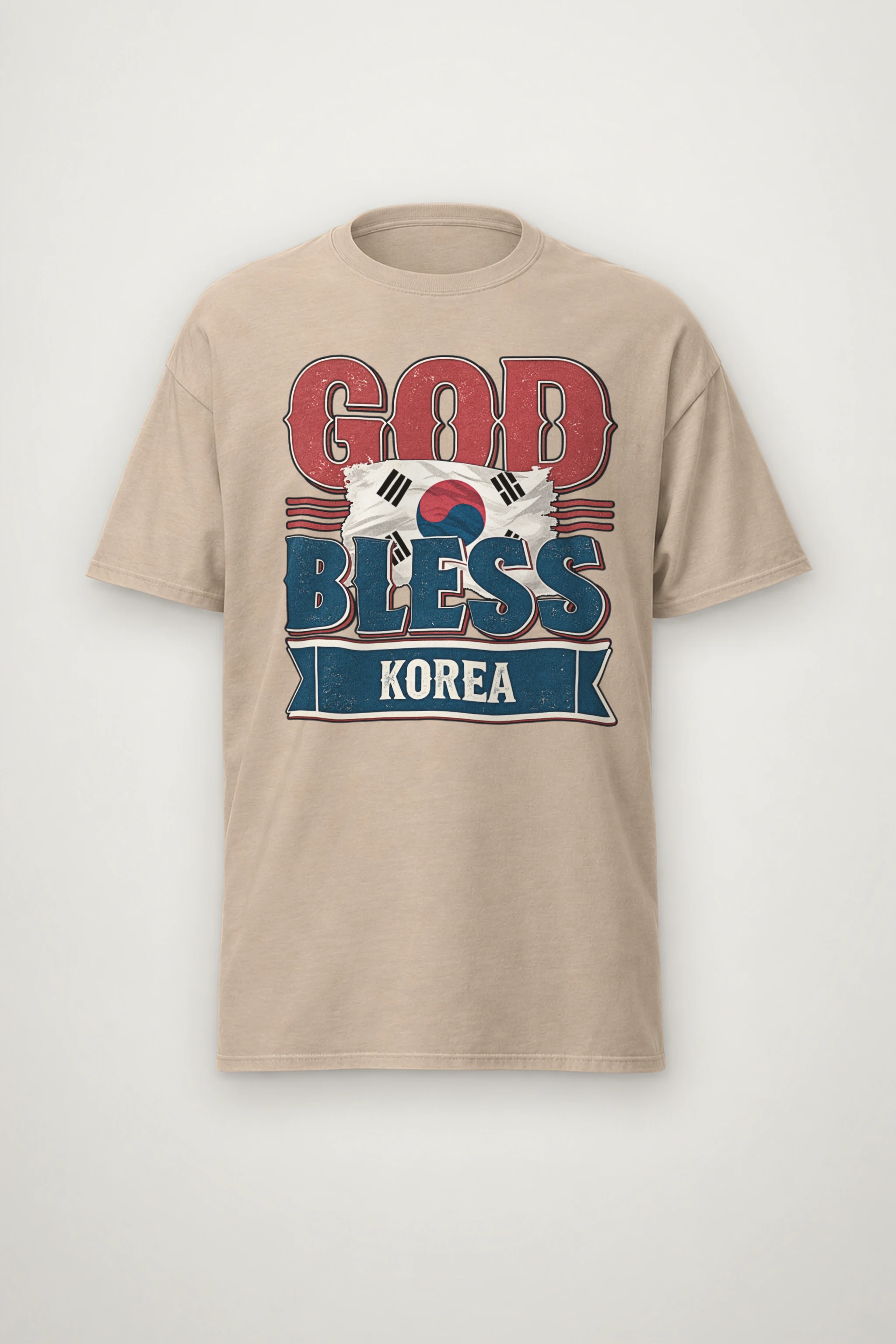 "God Bless Korea" Heavyweight Unisex Crewneck T-shirt