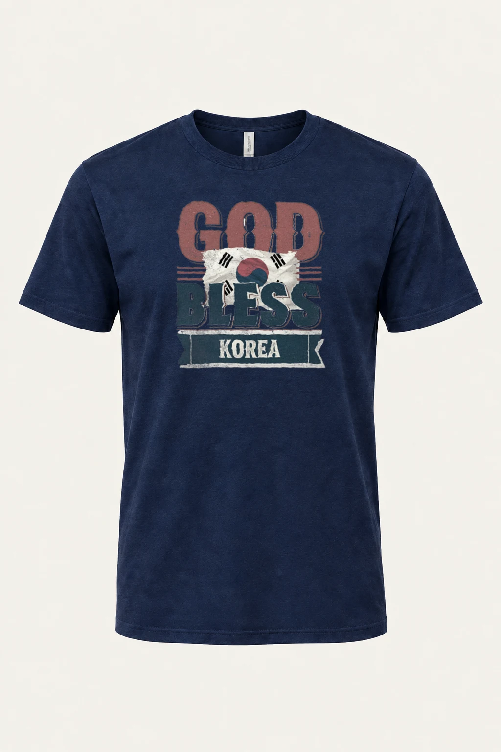 "God Bless Korea" Heavyweight Unisex Crewneck T-shirt | Gildan 5000