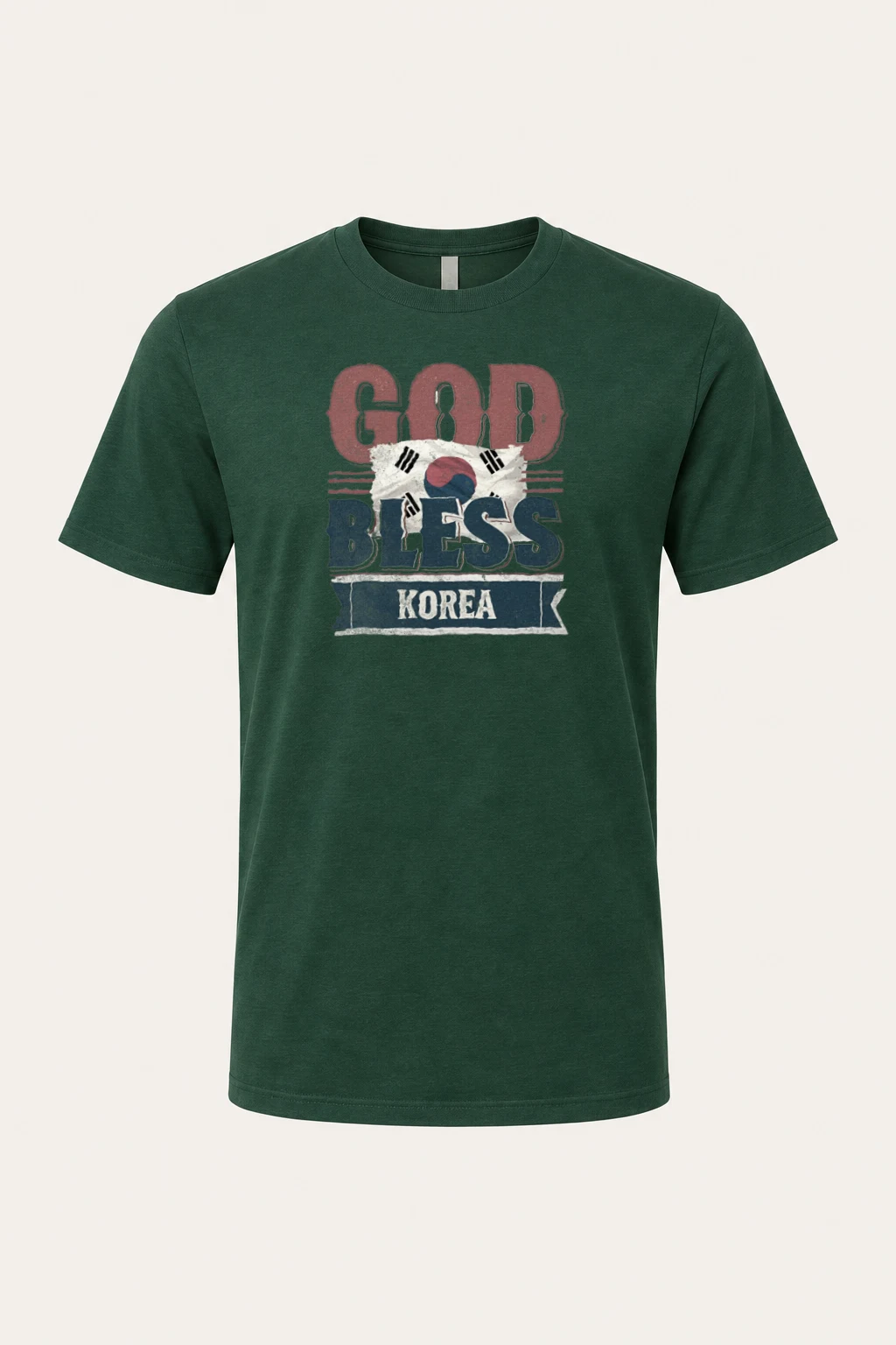 "God Bless Korea" Heavyweight Unisex Crewneck T-shirt | Gildan 5000
