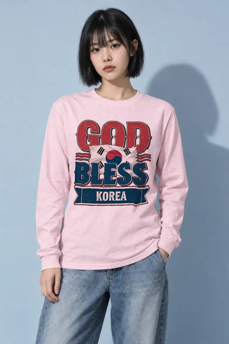 "God Bless Korea" Unisex Longsleeve T-shirt