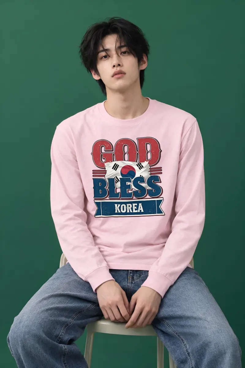 "God Bless Korea" Unisex Longsleeve T-shirt