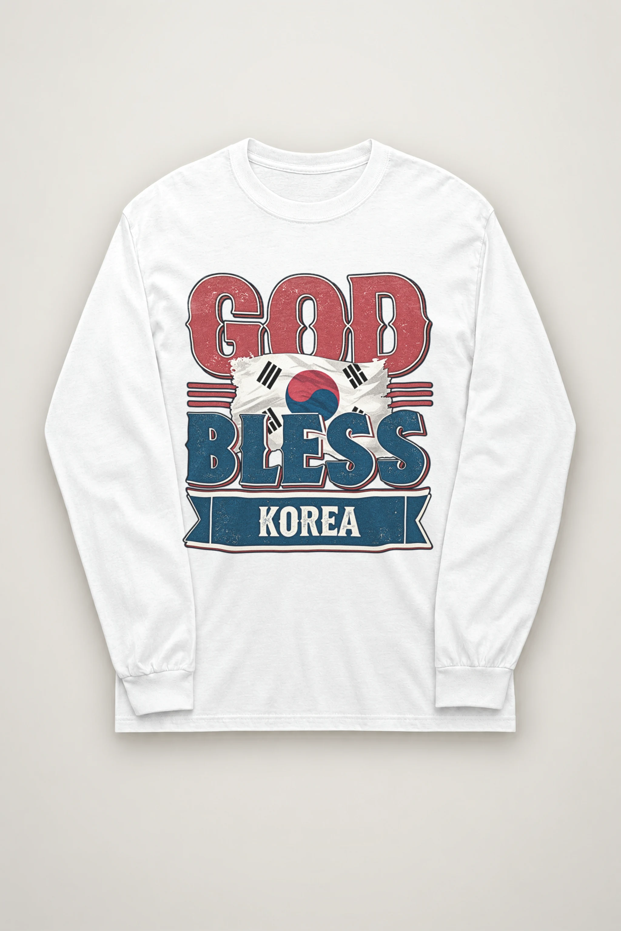 "God Bless Korea" Unisex Longsleeve T-shirt