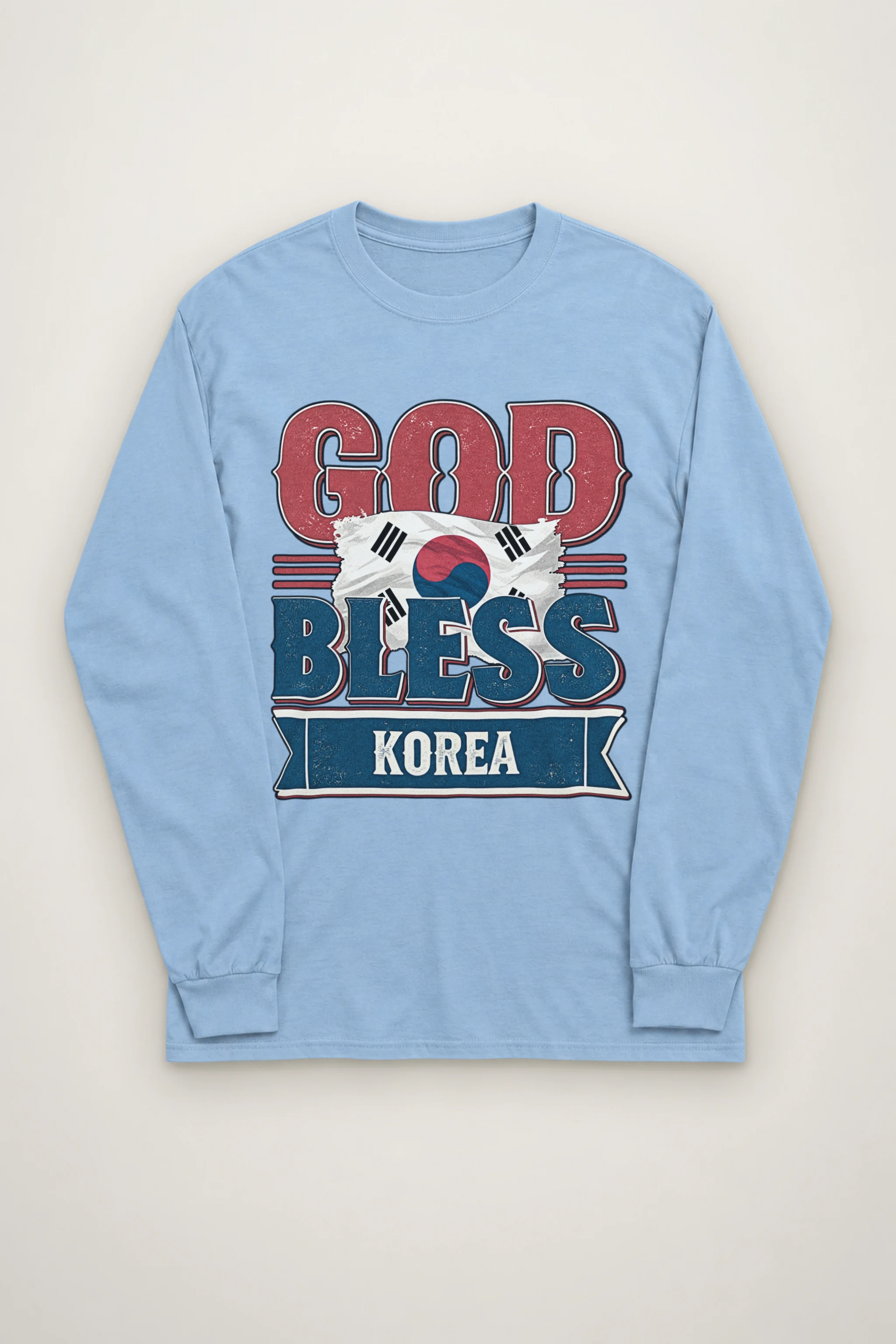 "God Bless Korea" Unisex Longsleeve T-shirt