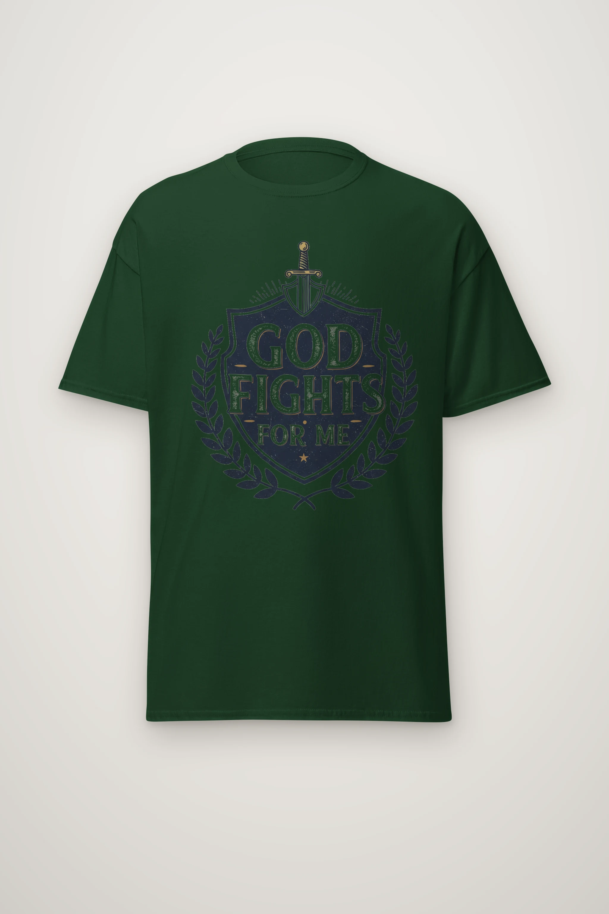 "God Fights For Me" Heavyweight Unisex Crewneck T-shirt