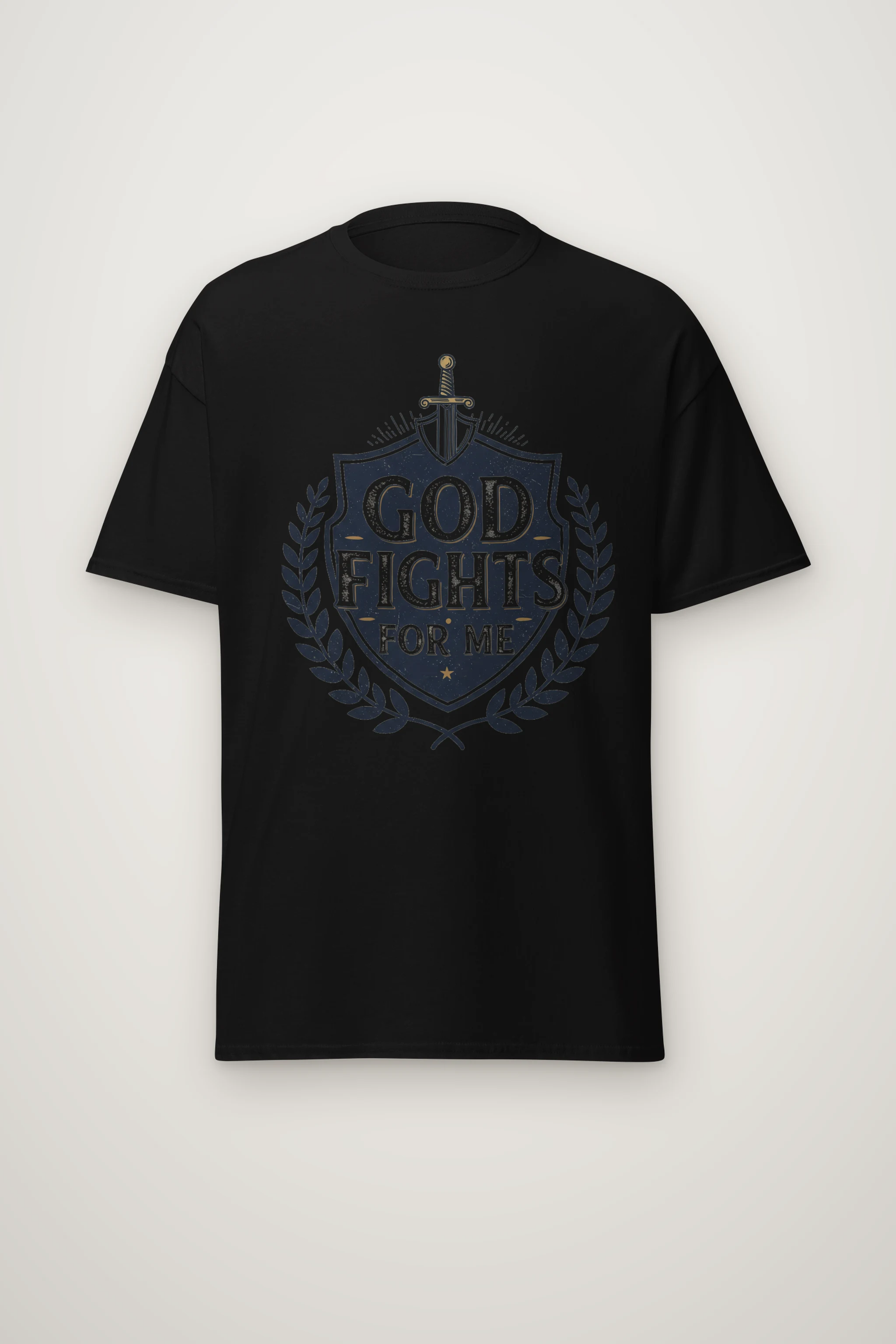 "God Fights For Me" Heavyweight Unisex Crewneck T-shirt