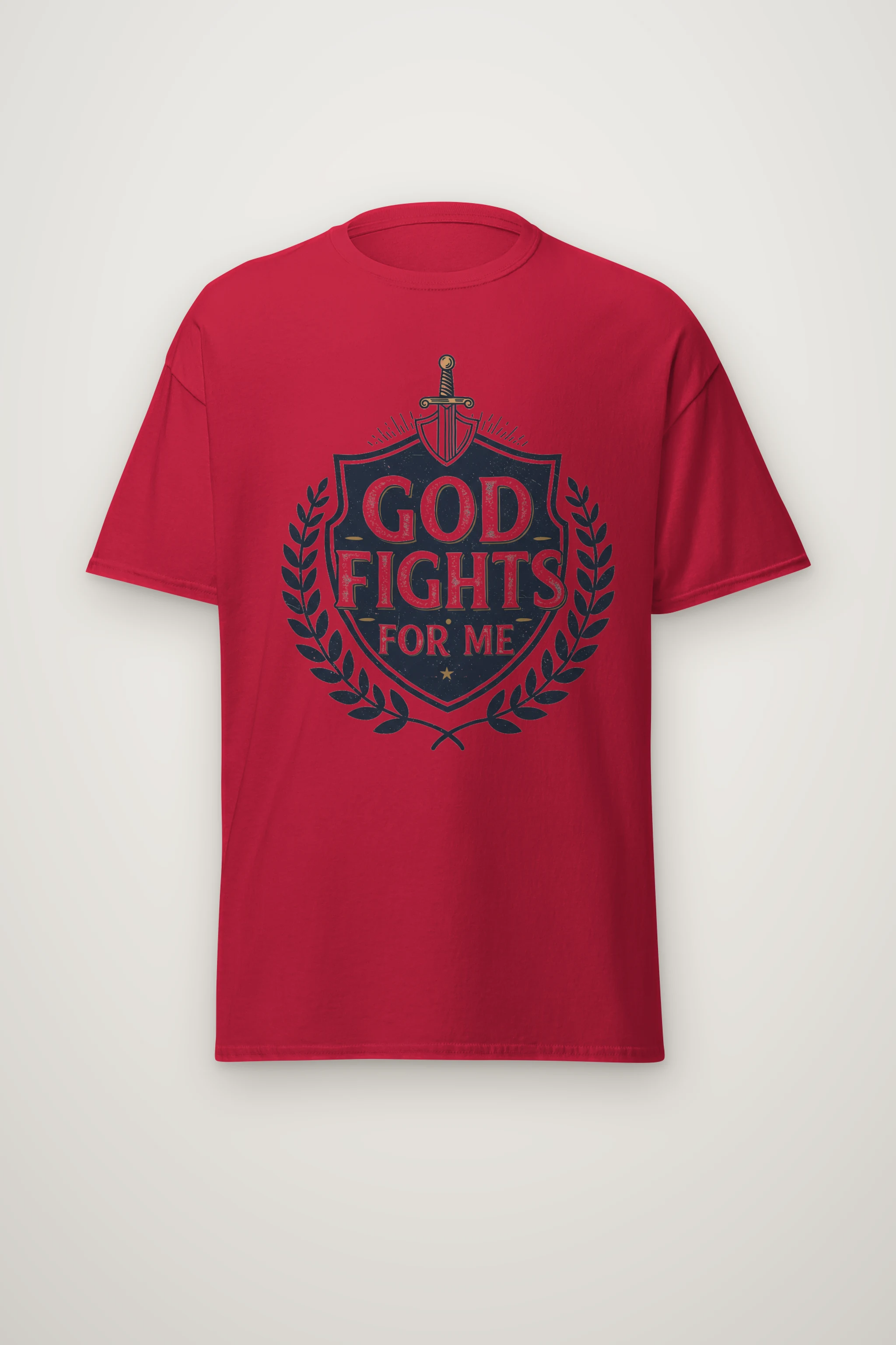 "God Fights For Me" Heavyweight Unisex Crewneck T-shirt