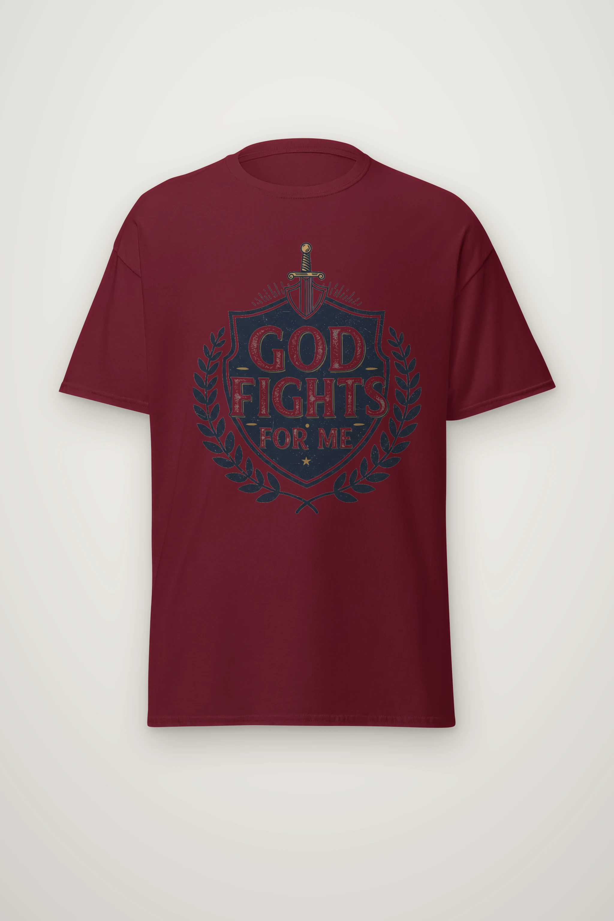 "God Fights For Me" Heavyweight Unisex Crewneck T-shirt
