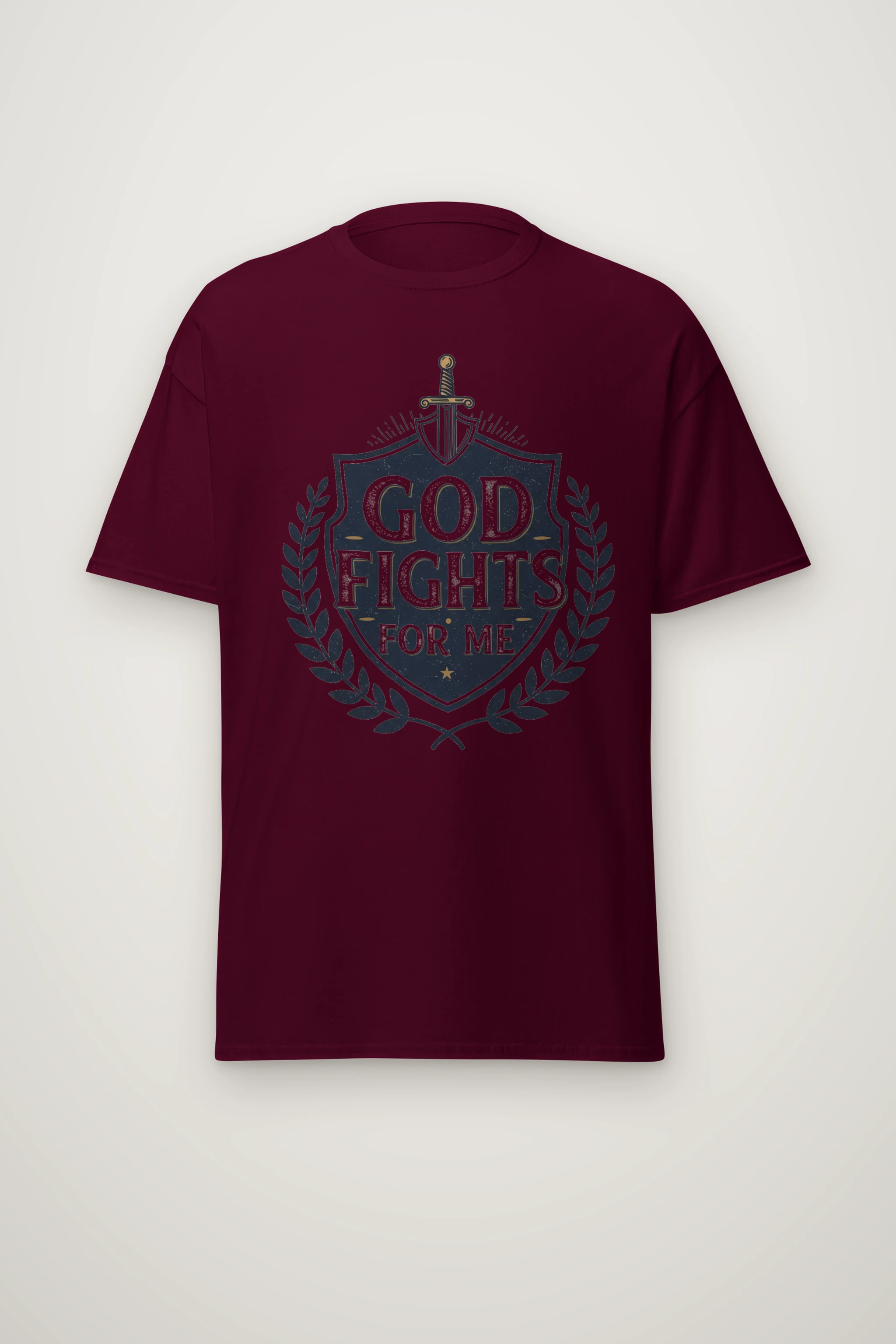 "God Fights For Me" Heavyweight Unisex Crewneck T-shirt