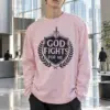 "God Fights For Me" Unisex Longsleeve T-shirt | Gildan 2400
