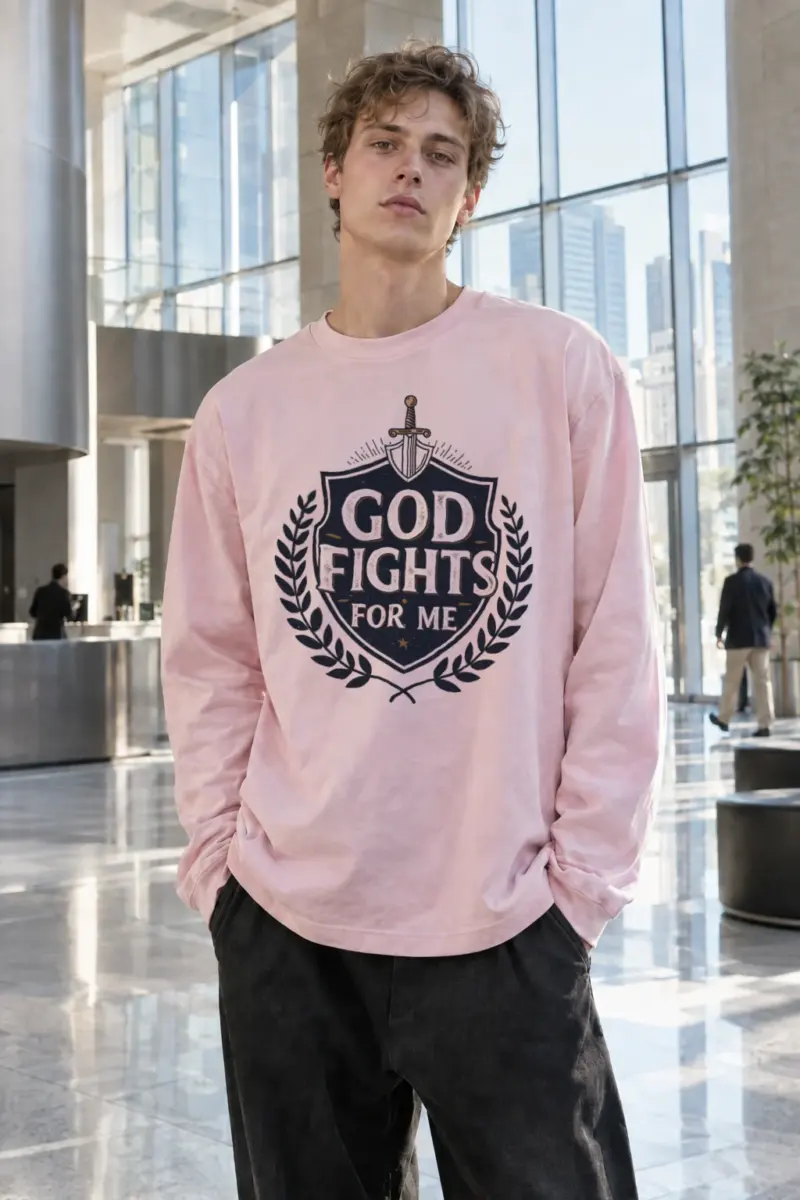 "God Fights For Me" Unisex Longsleeve T-shirt | Gildan 2400