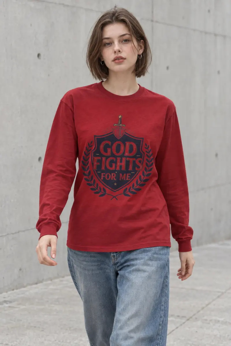 "God Fights For Me" Unisex Longsleeve T-shirt