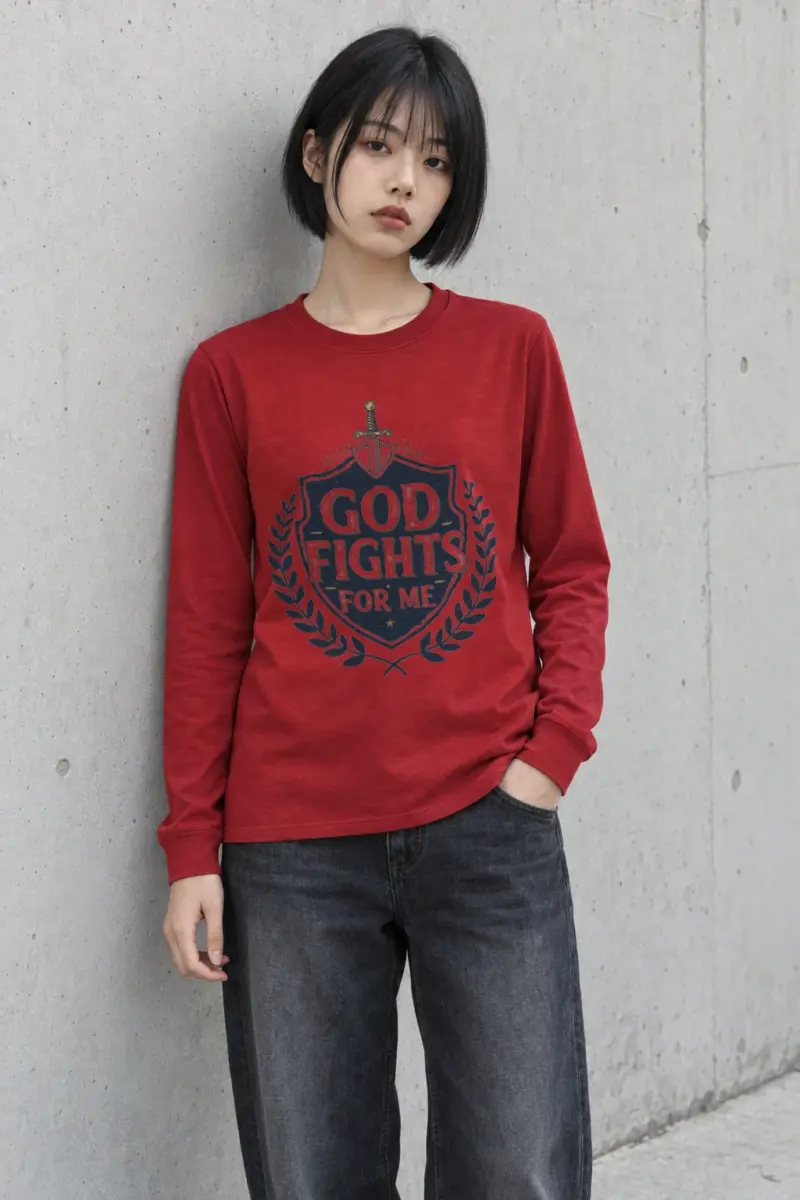 "God Fights For Me" Unisex Longsleeve T-shirt