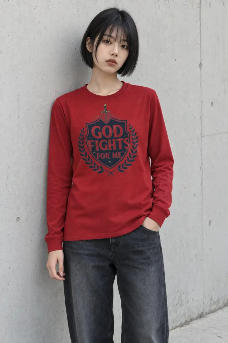 "God Fights For Me" Unisex Longsleeve T-shirt