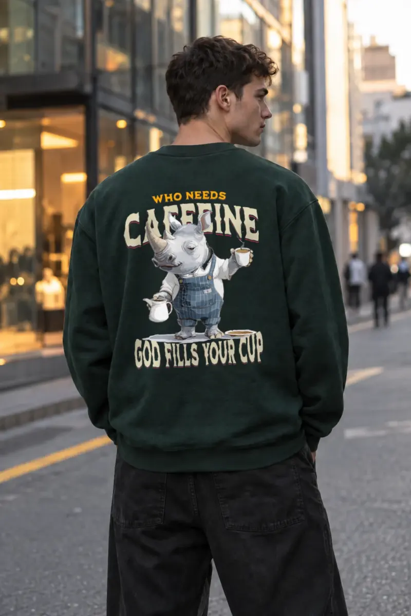 “God Fills Your Cup” Heavy Blend Unisex Crewneck Sweatshirt | Gildan 18000