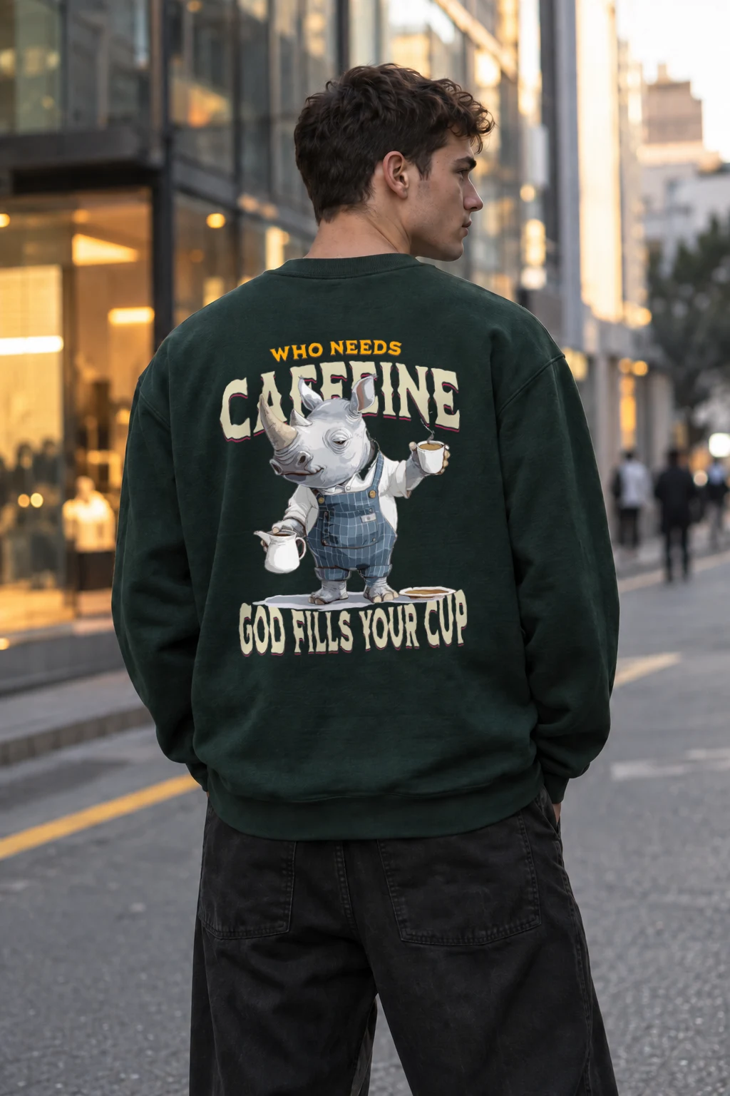 "God Fills Your Cup" Heavy Blend Unisex Crewneck Sweatshirt | Gildan 18000