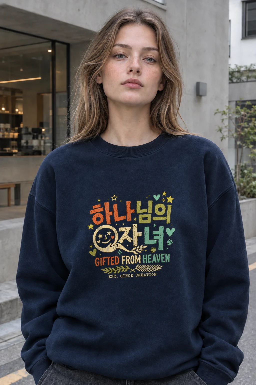 "God Is Good Earth" Heavy Blend Unisex Crewneck Sweatshirt | Gildan 18000
