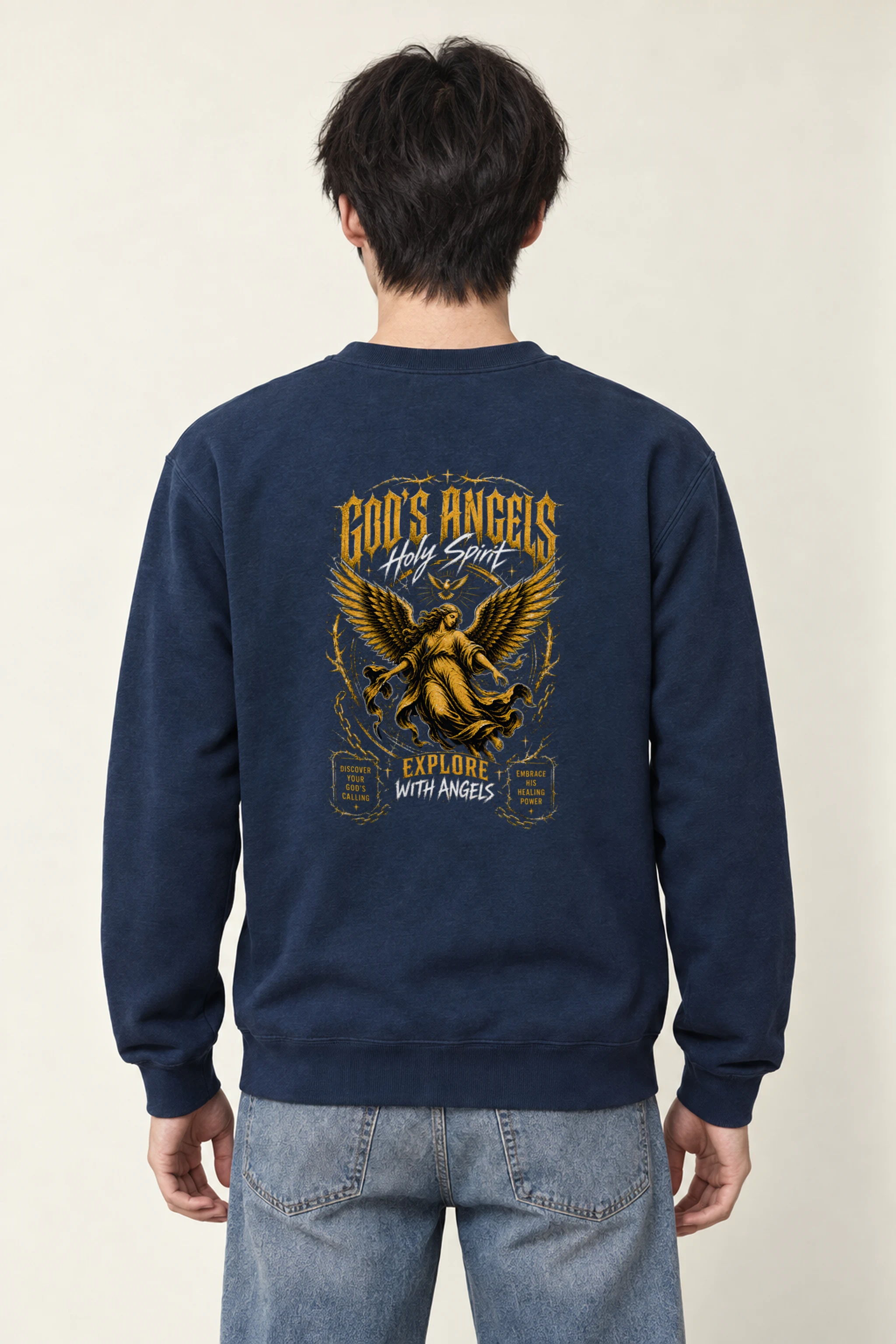 "God’s Angels" Heavy Blend Unisex Crewneck Sweatshirt