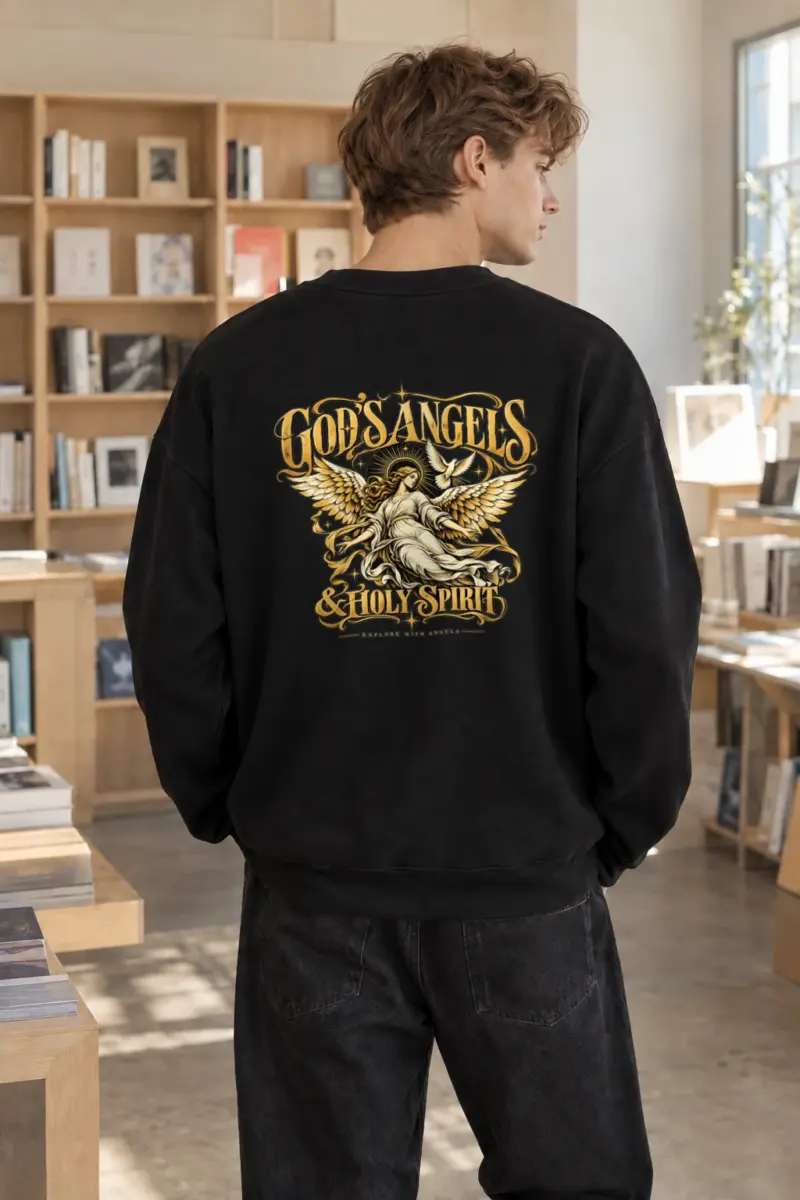 "God's Angels" Heavy Blend Unisex Crewneck Sweatshirt | Gildan 18000