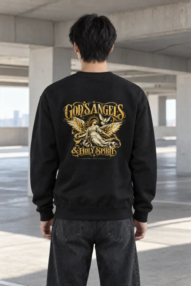 "God's Angels" Heavy Blend Unisex Crewneck Sweatshirt | Gildan 18000