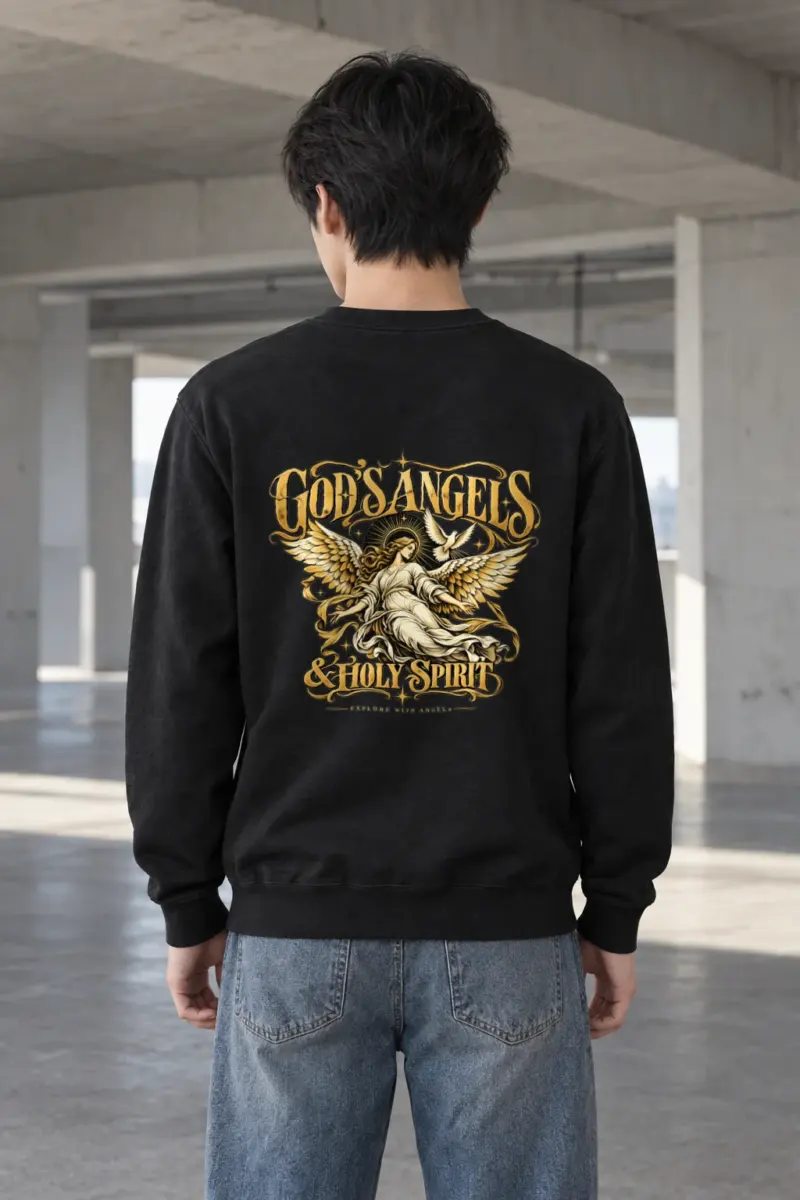 "God's Angels" Heavy Blend Unisex Crewneck Sweatshirt