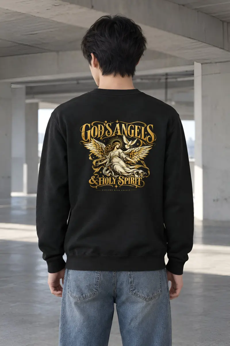 "God's Angels" Heavy Blend Unisex Crewneck Sweatshirt