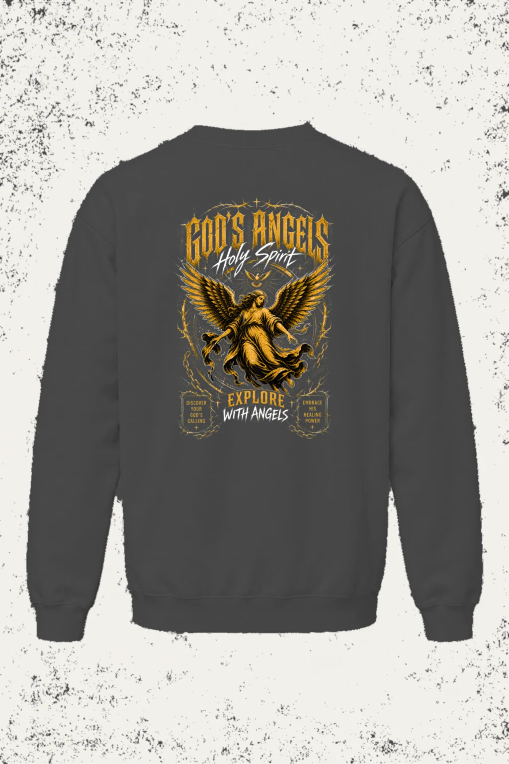 "God’s Angels" Heavy Blend Unisex Crewneck Sweatshirt | Gildan 18000