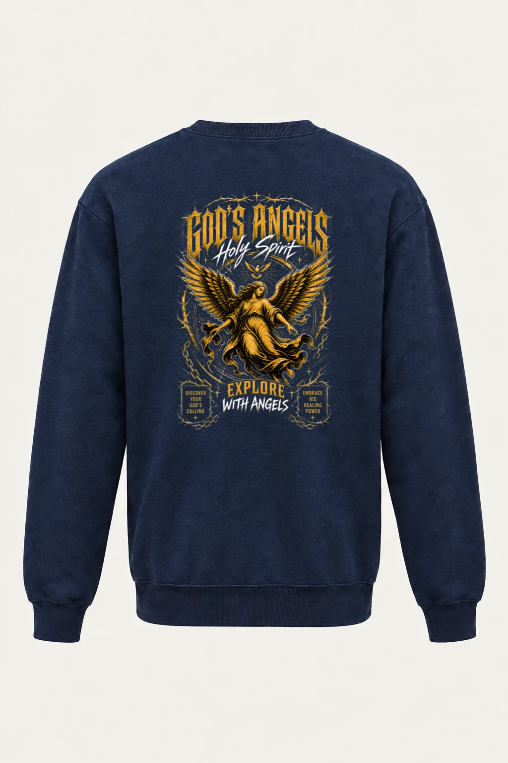 "God’s Angels" Heavy Blend Unisex Crewneck Sweatshirt | Gildan 18000
