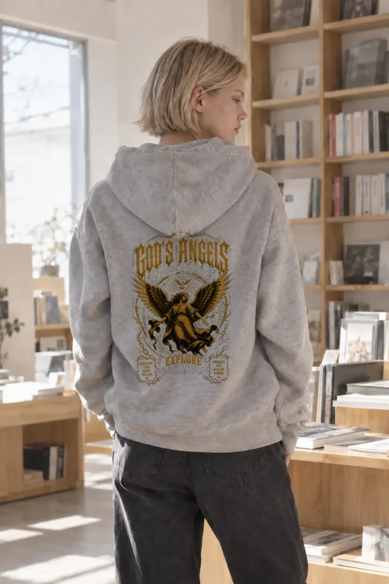 "God's Angels" Heavy Blend Unisex Pullover Hoodie | Gildan 18500