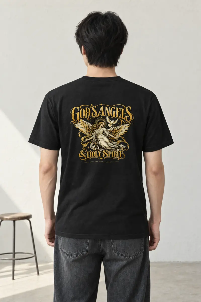 "God's Angels" Heavyweight Unisex Crewneck T-shirt