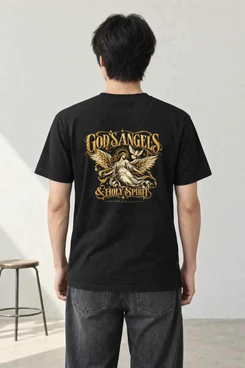 "God's Angels" Heavyweight Unisex Crewneck T-shirt