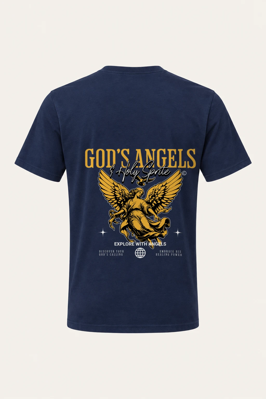 "God's Angels" Heavyweight Unisex Crewneck T-shirt | Gildan 5000