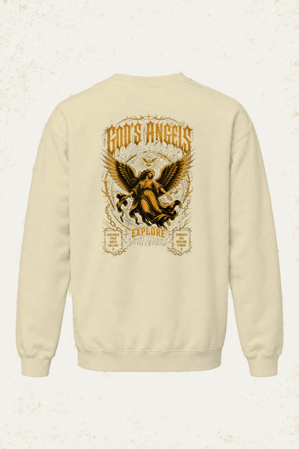 "God's Angels" Unisex Sponge Fleece Crewneck Sweatshirt | Bella + Canvas 3901