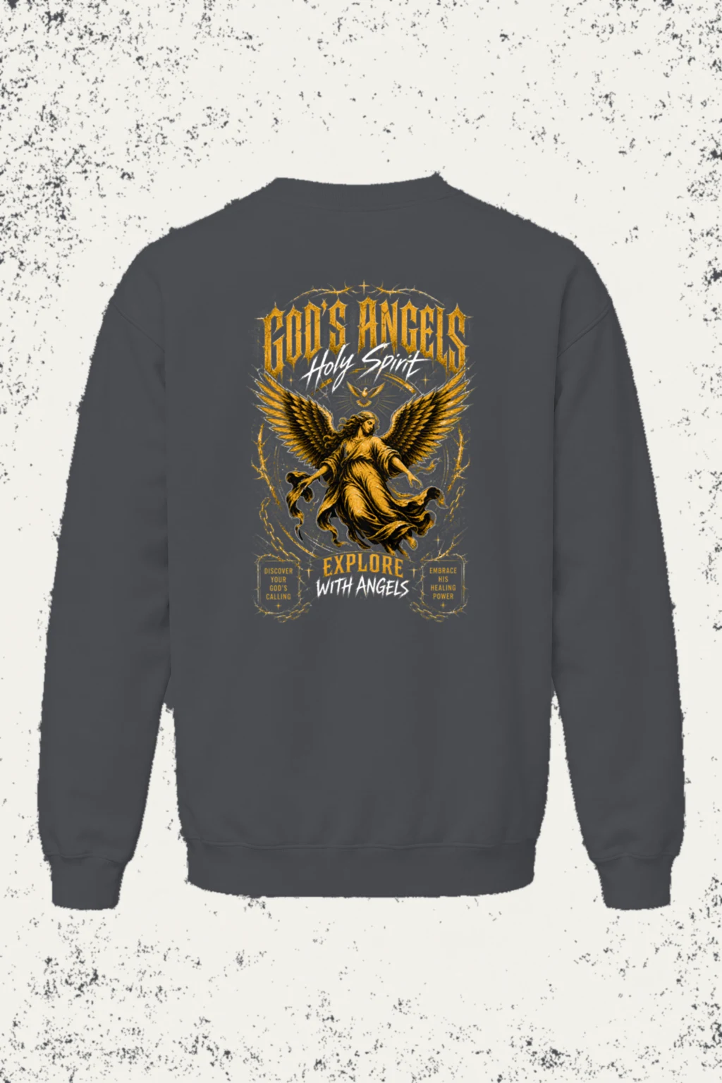 "God's Angels" Unisex Sponge Fleece Crewneck Sweatshirt | Bella + Canvas 3901