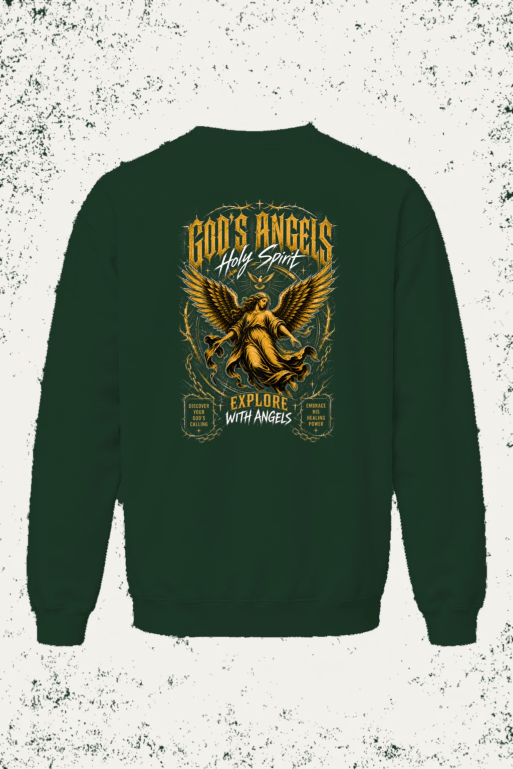 "God's Angels" Unisex Sponge Fleece Crewneck Sweatshirt | Bella + Canvas 3901
