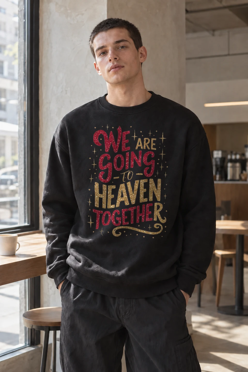 "Going To Heaven Together" Heavy Blend Unisex Crewneck Sweatshirt | Gildan 18000