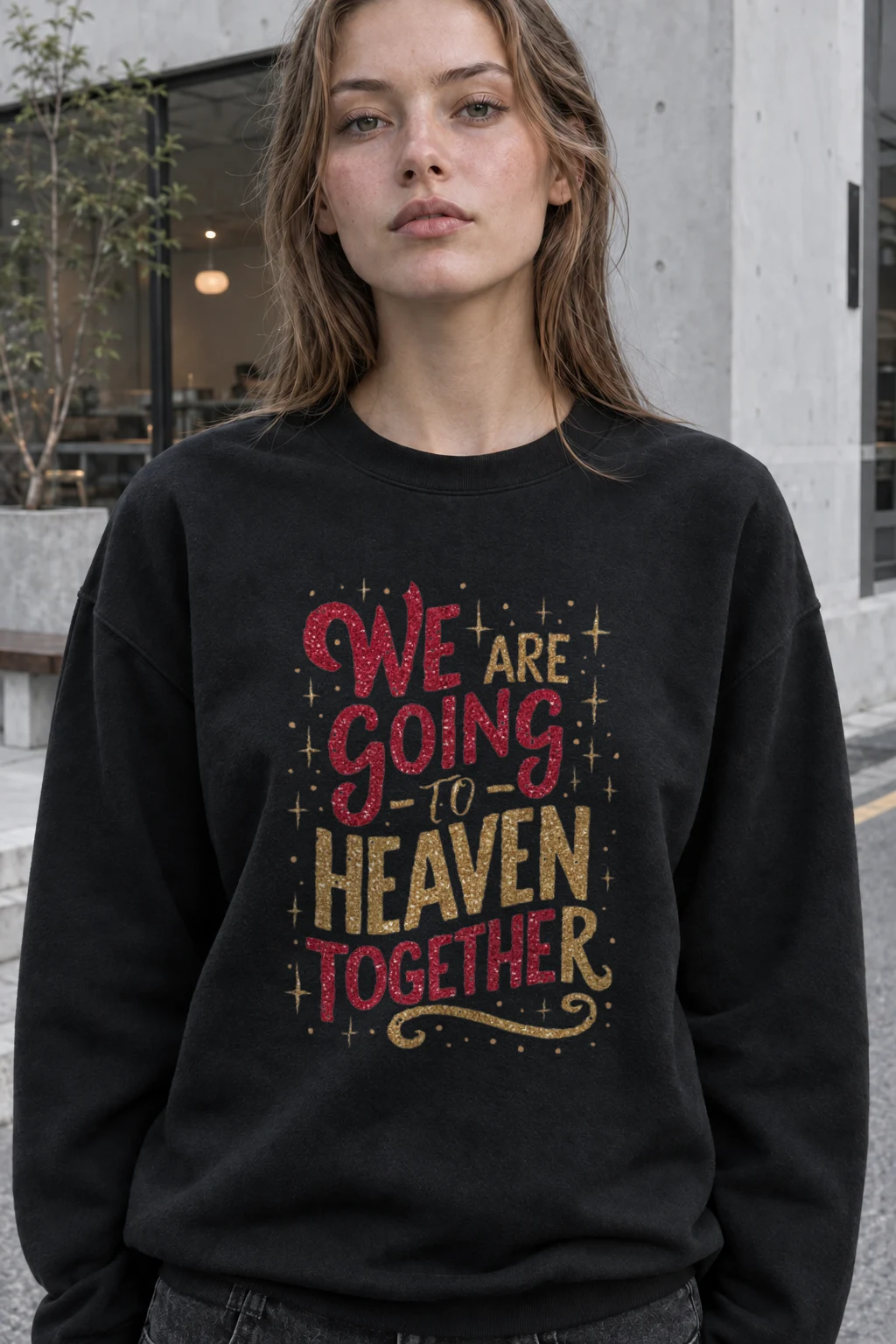 "Going To Heaven Together" Heavy Blend Unisex Crewneck Sweatshirt | Gildan 18000