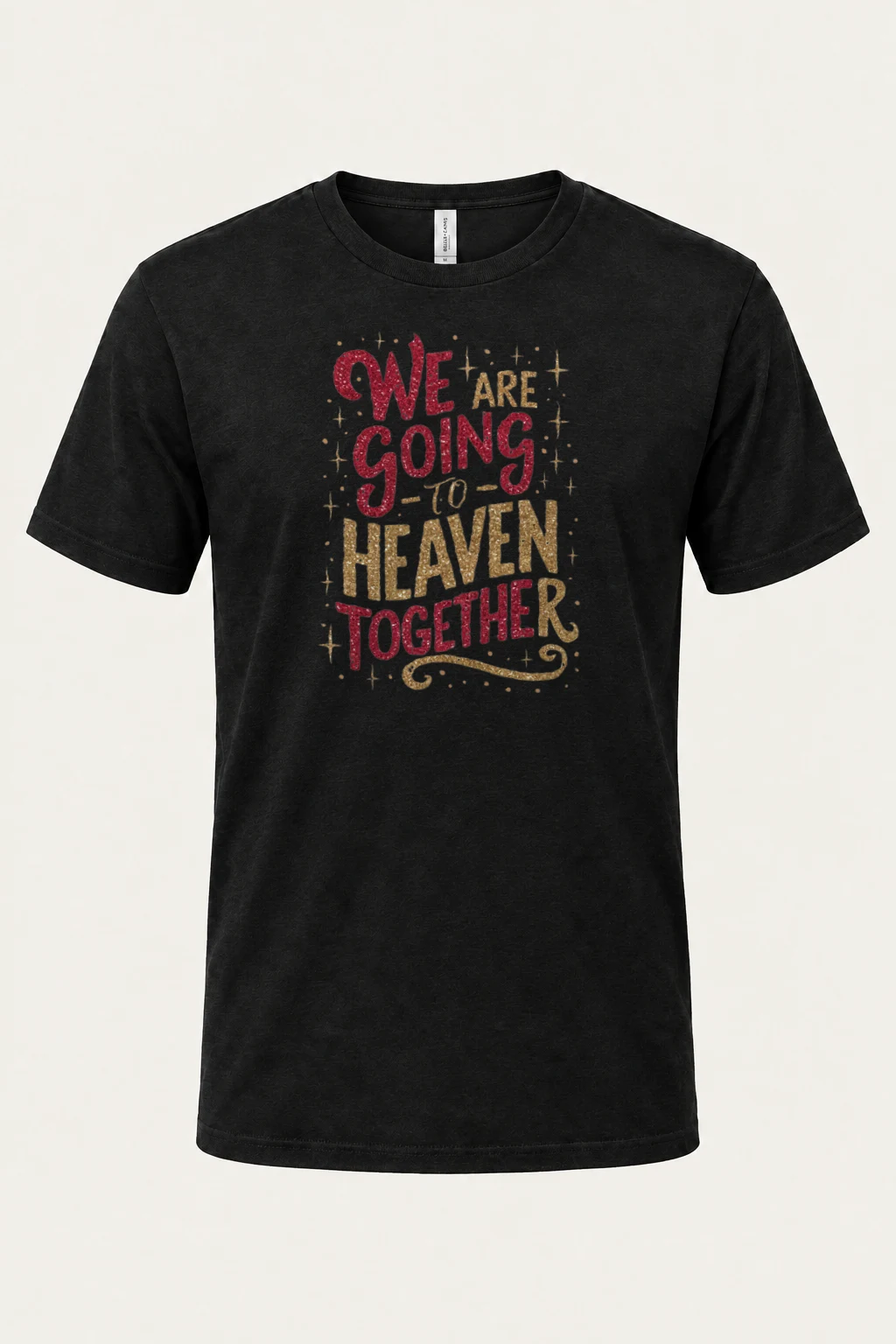 "Going To Heaven Together" Heavyweight Unisex Crewneck T-shirt | Gildan 5000