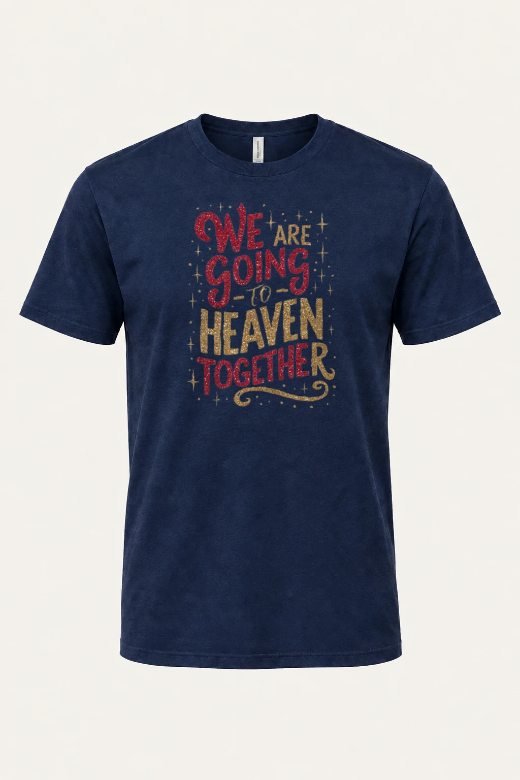 "Going To Heaven Together" Heavyweight Unisex Crewneck T-shirt | Gildan 5000