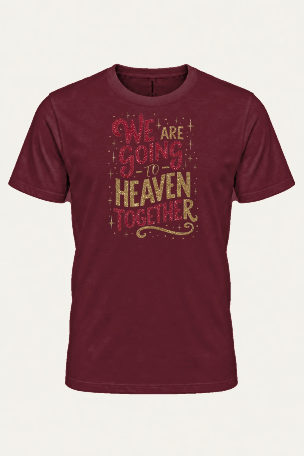 "Going To Heaven Together" Heavyweight Unisex Crewneck T-shirt | Gildan 5000