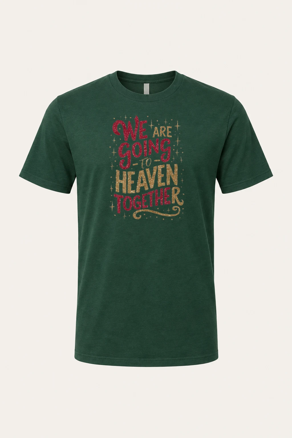 "Going To Heaven Together" Heavyweight Unisex Crewneck T-shirt | Gildan 5000