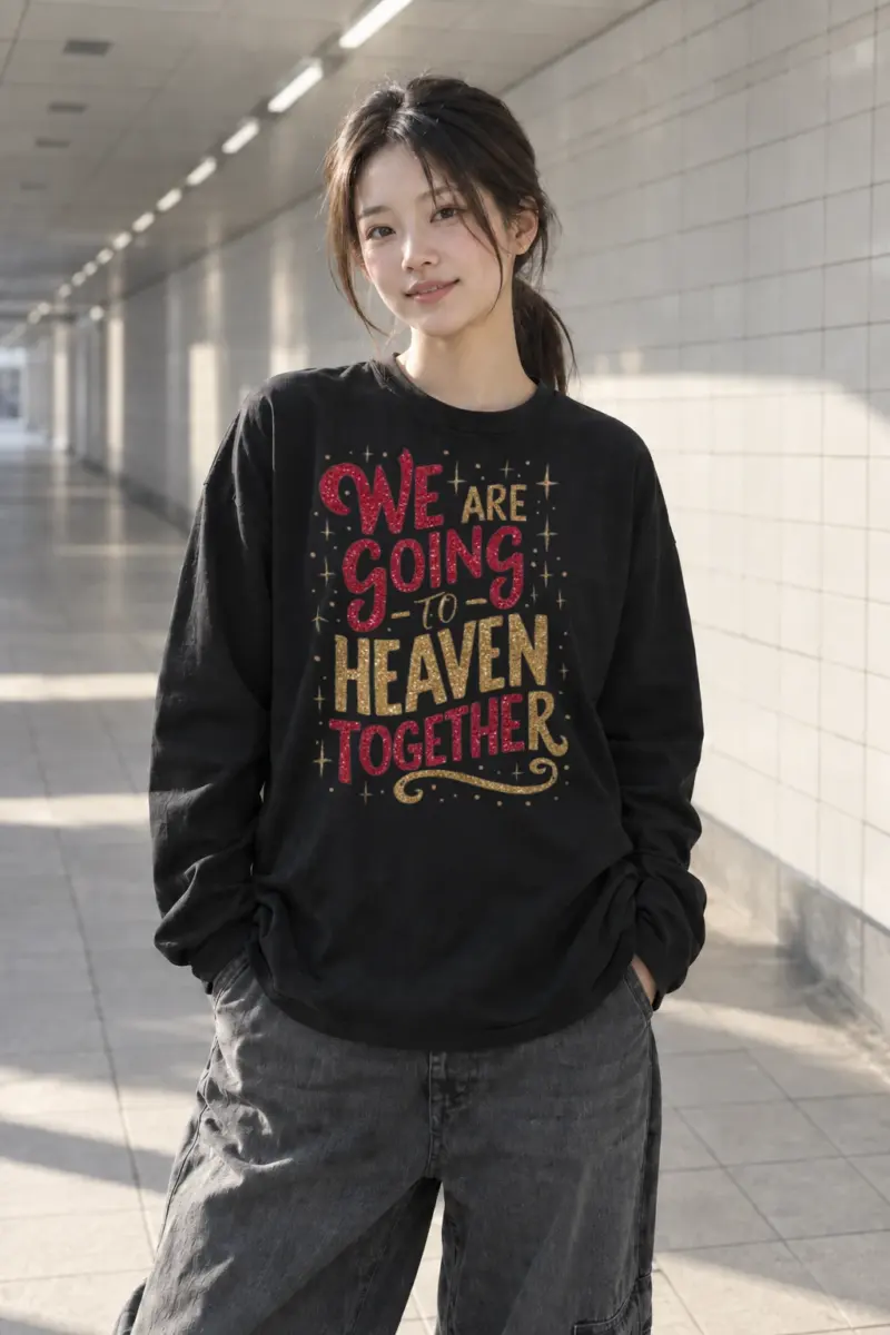 “Going To Heaven Together” Unisex Longsleeve T-shirt | Gildan 2400