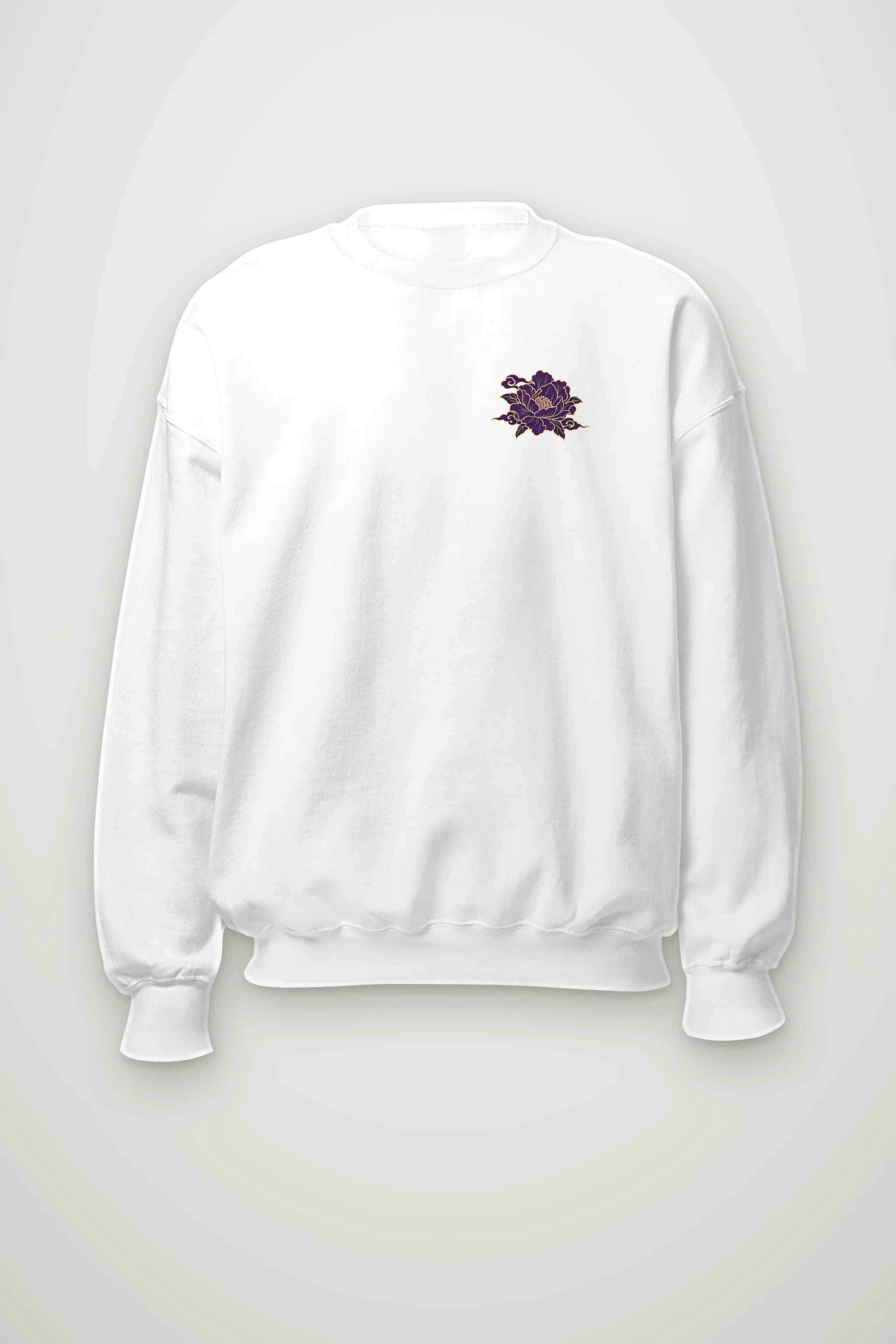 "Gold Botanical Brocade" Heavy Blend Unisex Crewneck Sweatshirt