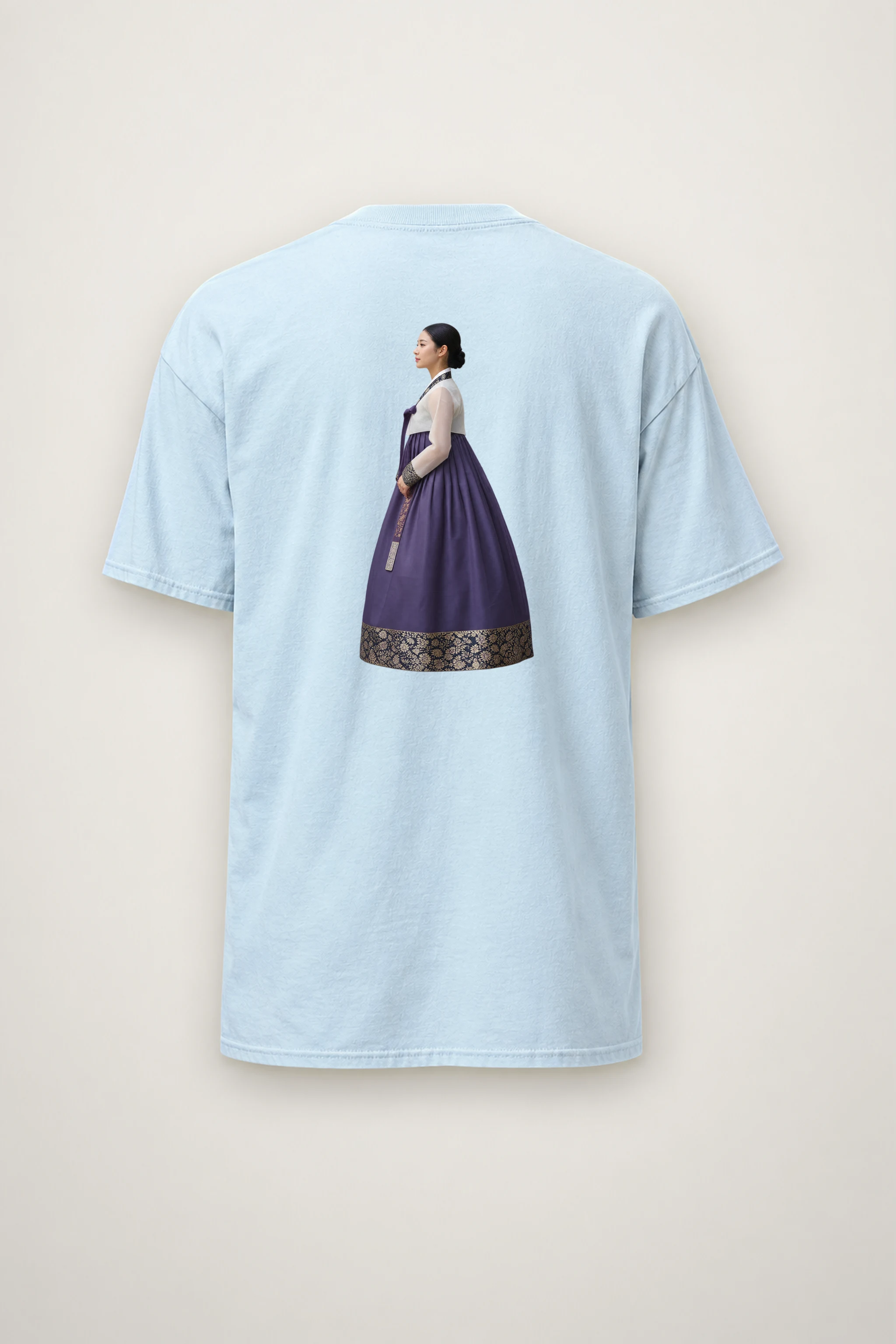 "Gold Botanical Brocade" Heavyweight Unisex Crewneck T-shirt