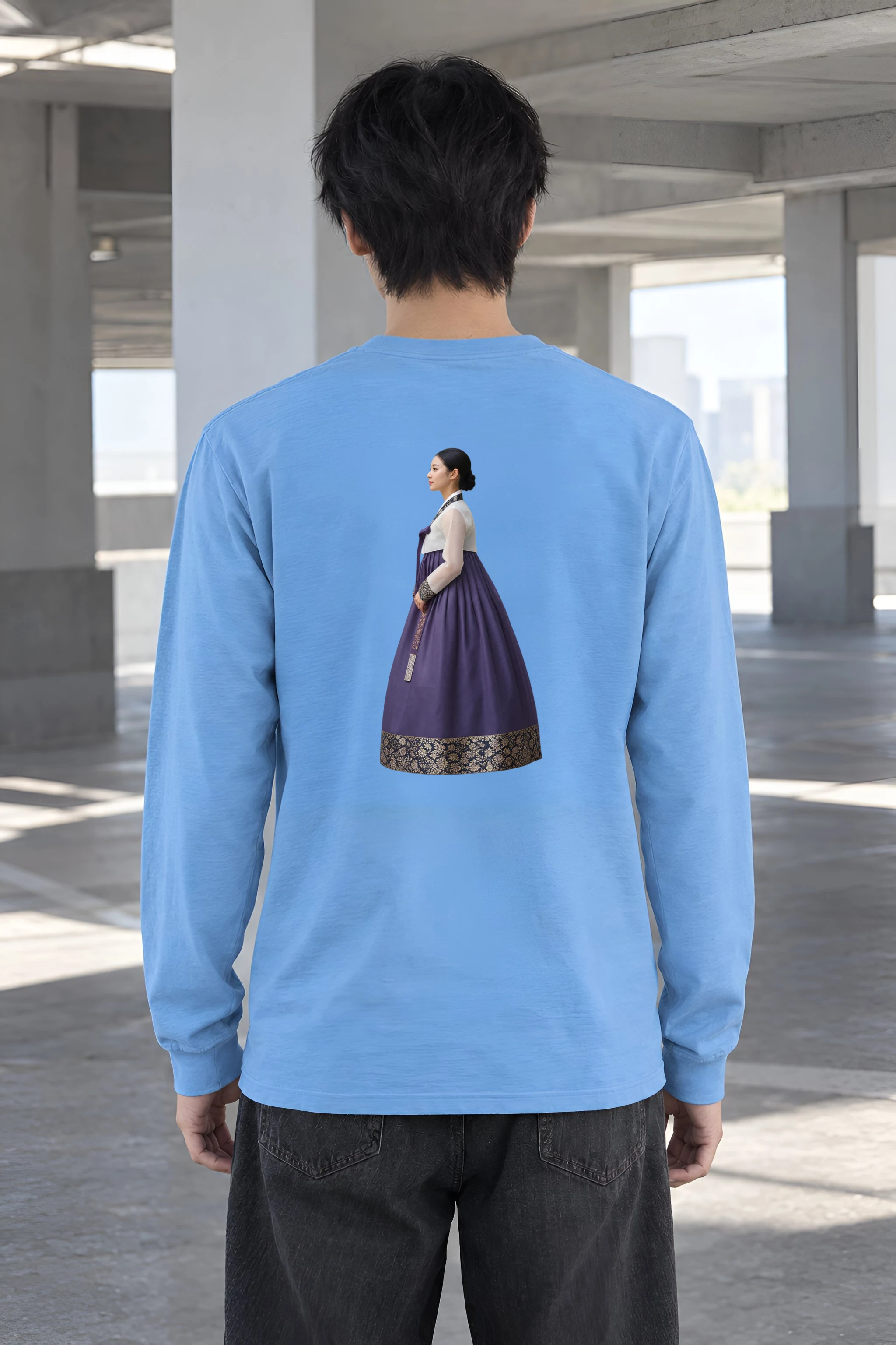 "Gold Botanical Brocade" Unisex Longsleeve T-shirt