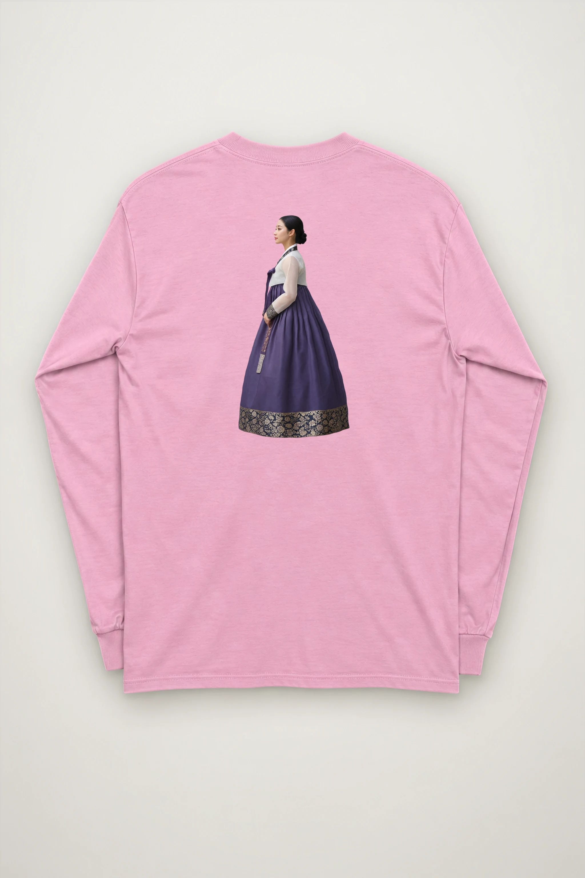 "Gold Botanical Brocade" Unisex Longsleeve T-shirt