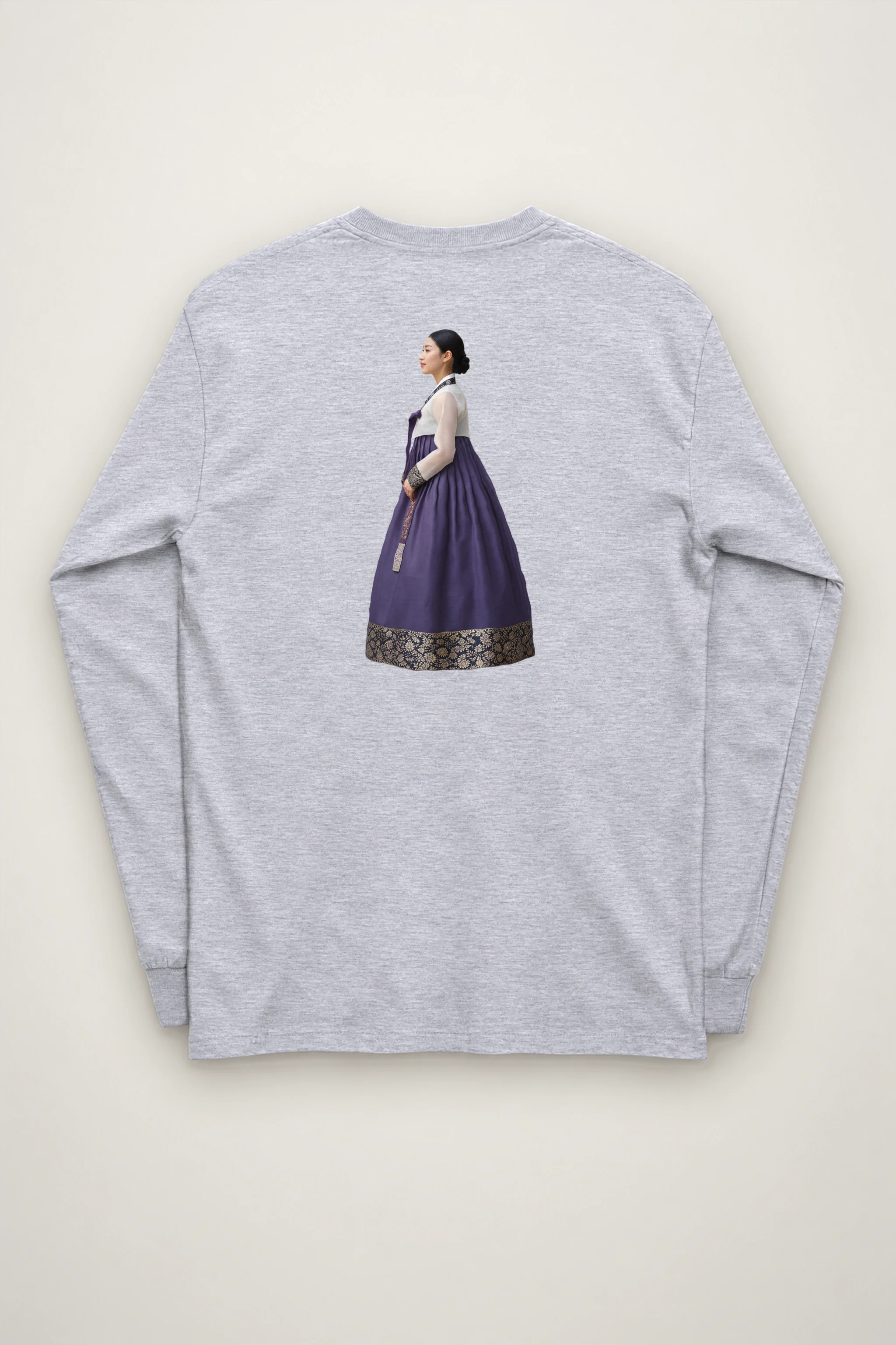 "Gold Botanical Brocade" Unisex Longsleeve T-shirt