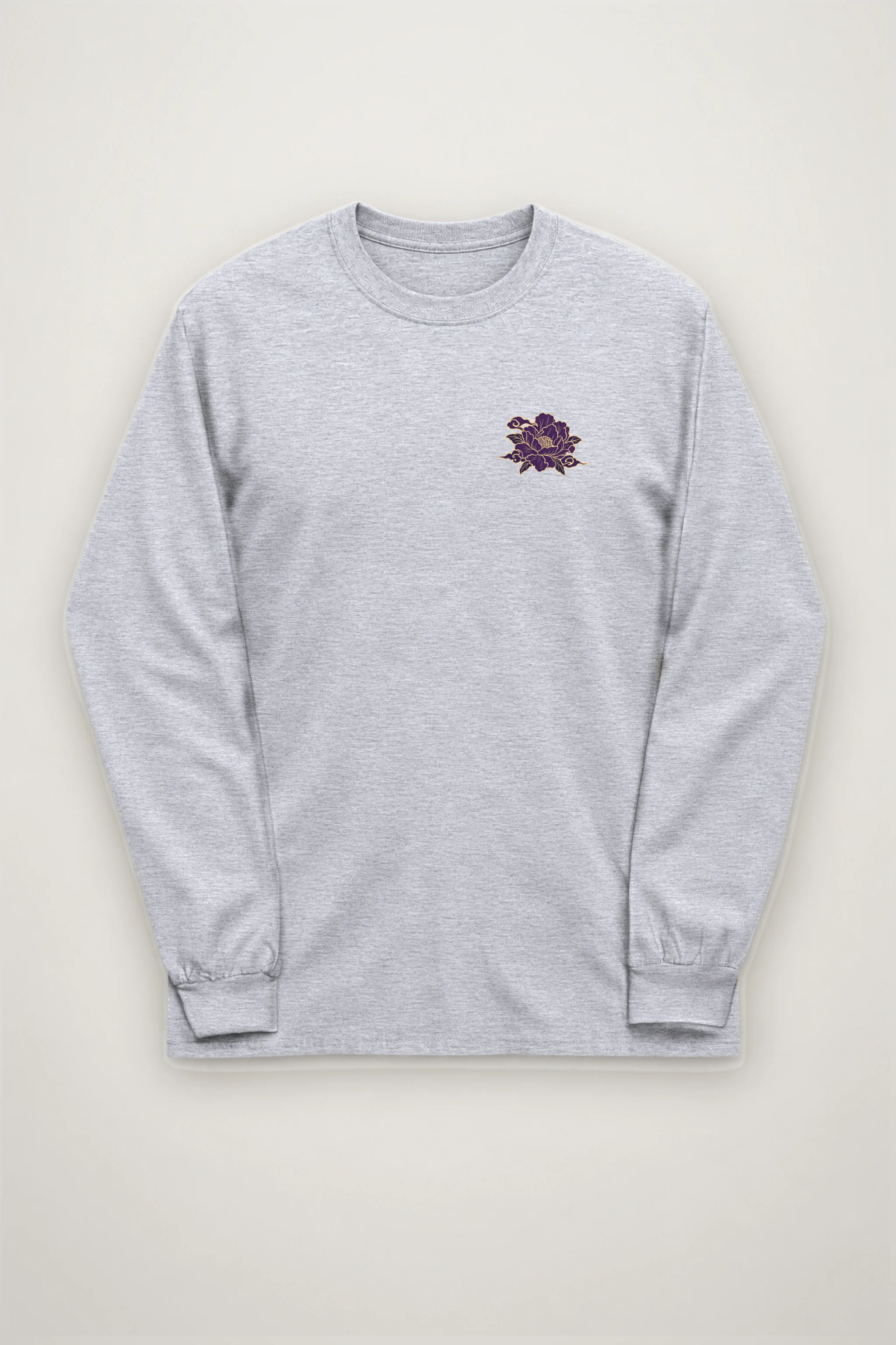 "Gold Botanical Brocade" Unisex Longsleeve T-shirt