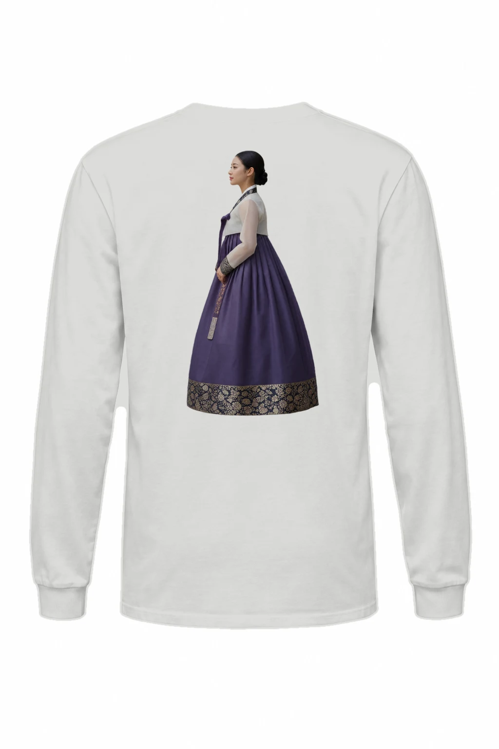 "Gold Botanical Brocade" Unisex Longsleeve T-shirt | Gildan 2400